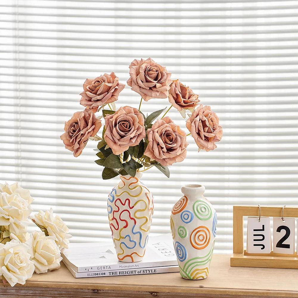 Home Decoration Dopamine Expansion Style Vase Bedroom Ornaments Vase Simple Style