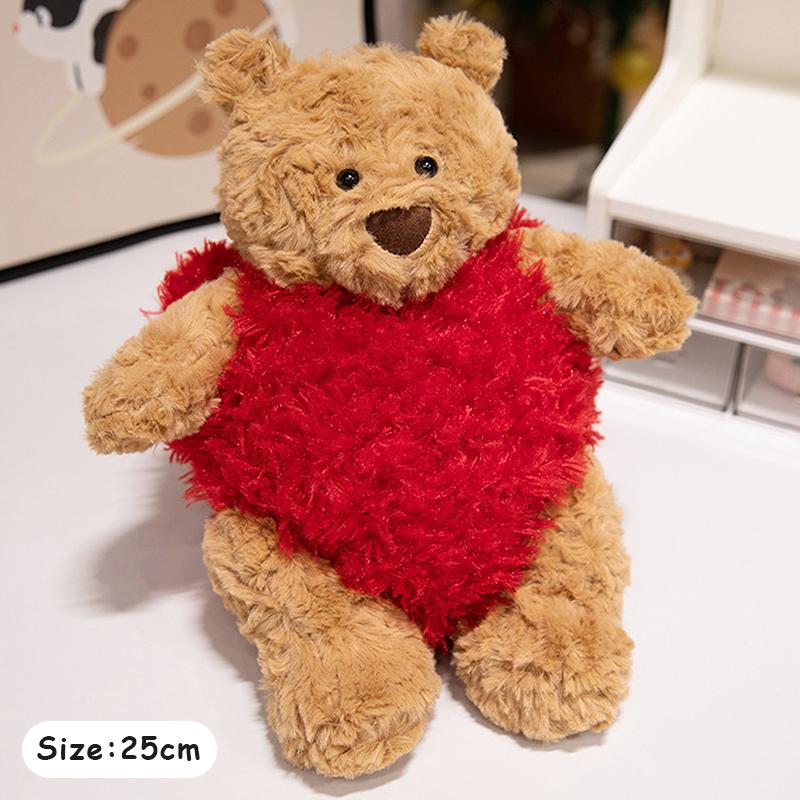 Cute Bee Bear Doll Soothing Companion Doll Plush Toys Cartoon Kawaii Heart Bear Doll Party Decor Children Toys Valentine Gifts