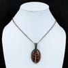 Baum des Lebens Mahagoni Obsidian Anhänger Kupferdraht umwickelter Anhänger Kupferschmuck Handgefertigter Anhänger Drahtumwickelter Edelsteinschmuck zum Geschenk