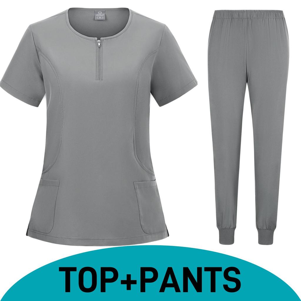 Women's Quick-Drying Elastic Surgical Gown Set - Washable Hospital Uniform for Dentists and Nurses