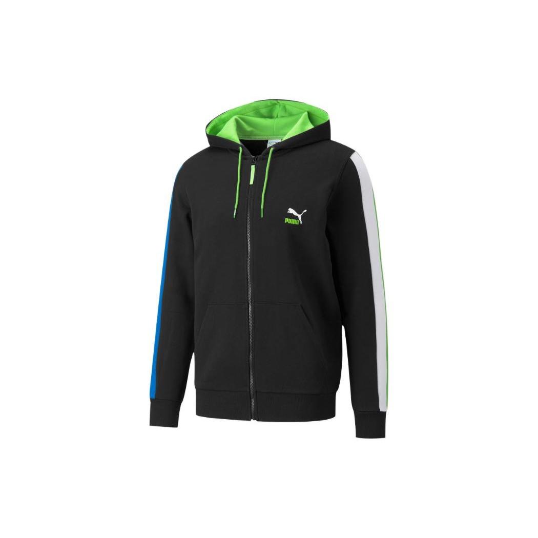 PUMA CLSX ColBlock Hoodie Black Men s 534156-51 XL