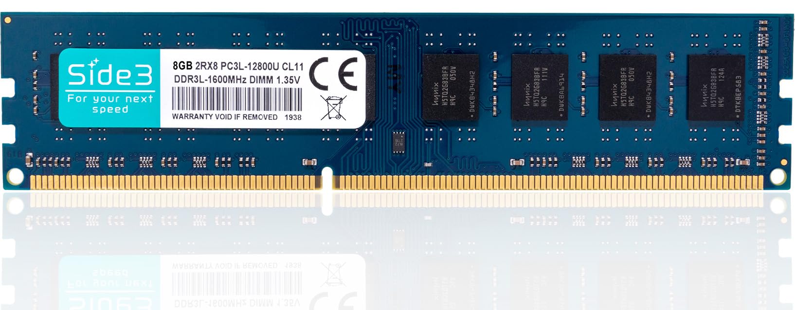 

Side3 Desktop PC Memory 8GB Hynix chip expansion memory PC3L-12800 (DDR3L-1600)