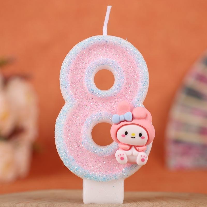 Cartoon Numbers Birthday Candles Cake Decoration Creative Handmade Candles Party Holiday