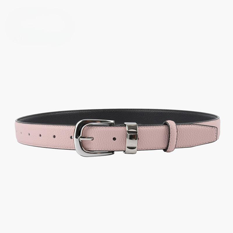 New Genuine Leather Women's Belt Simple and Versatile Retro Belt with Jeans Casual Trousers Women's Style