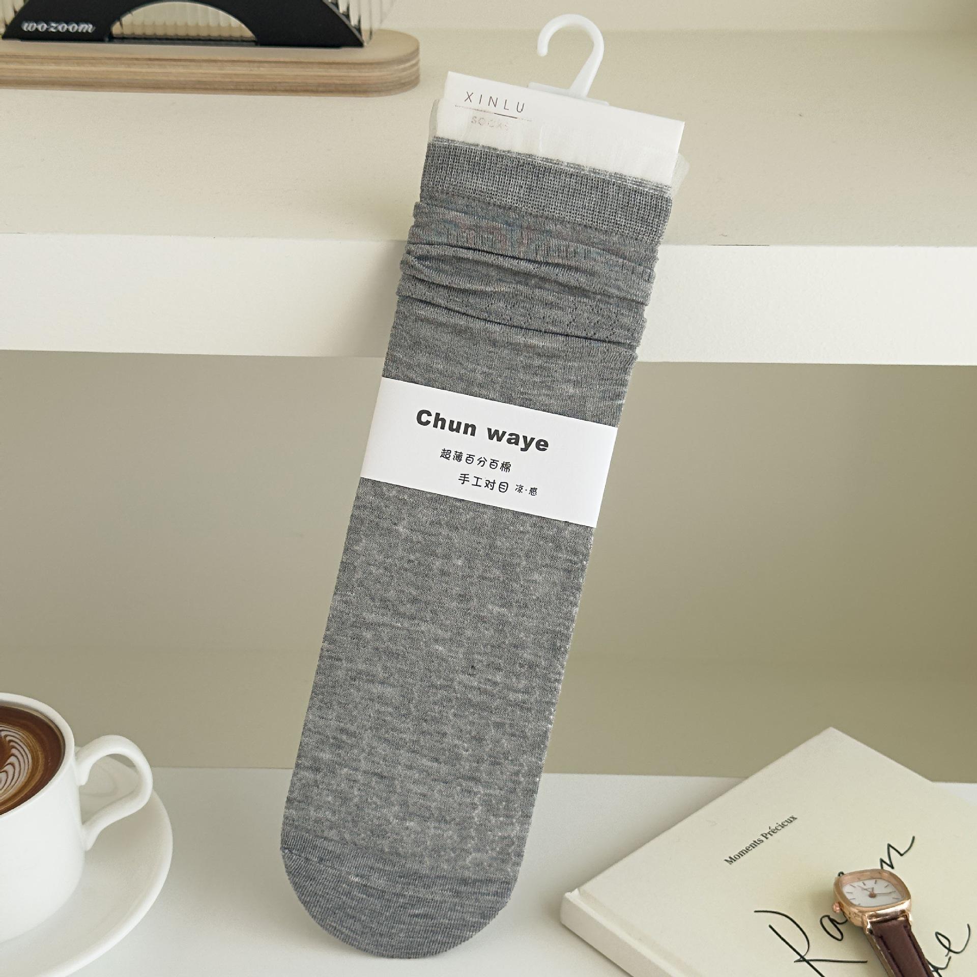 

Girls Summer Lace-Trimmed Mesh Socks - Breathable, Mid-Calf, Japanese Ballet Style One Size [35-40]