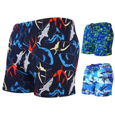 Men Trunks Colorful Print Quick Dry Slim Fit Swimming Trunks for Beach