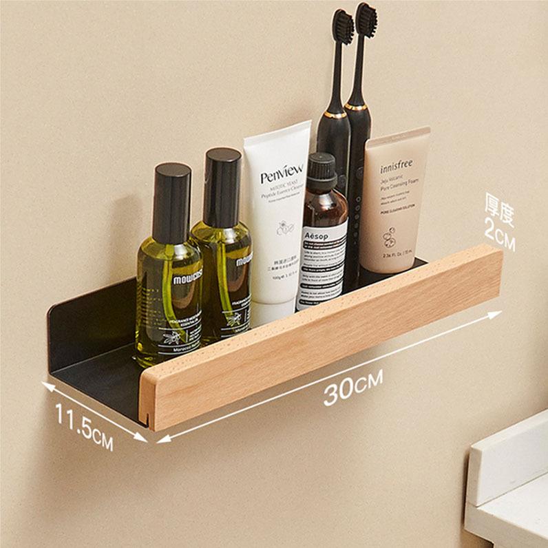 Solid Wood White Bathroom Shelf Corner Shelf Shower Shampoo Cosmetic Shelves Kitchen Storage Rack Bathroom Accessories