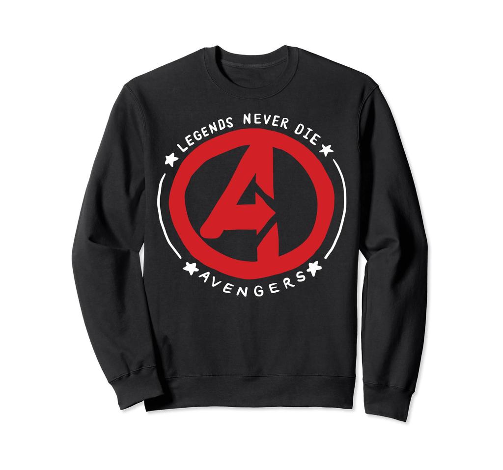 Marvel Avengers Painted Legends Never Die Chest Logo Sweatshirt