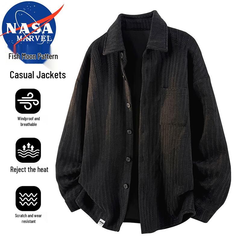 

NASA MARVEL Men s Fishbone Pattern Casual Jacket 2XL