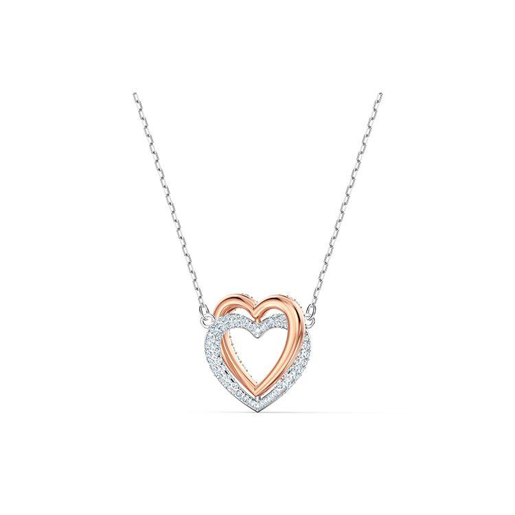 Swarovski Swa Infinity Double Heart Necklace Women necklace 5518868