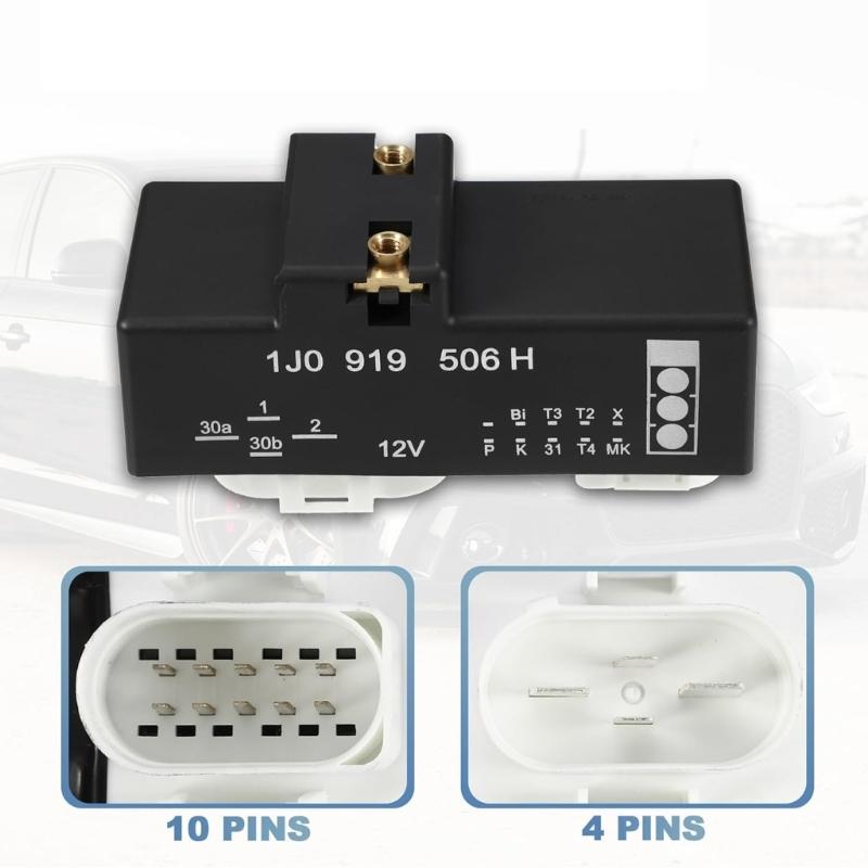 Car Engine Radiator Fan Control Unit Module Cooling Fan Control Module Replaces 1J0919506H
