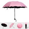 Minimalist 3-Folding Manual Sun Protection Umbrella with 190T Nylon Fabric for Summer