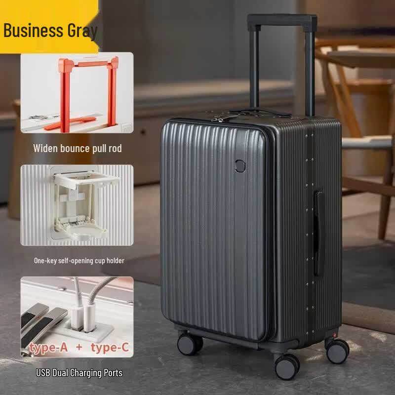 Zhinashi Multifunctional Aluminum Frame Smart Luggage 20 inch