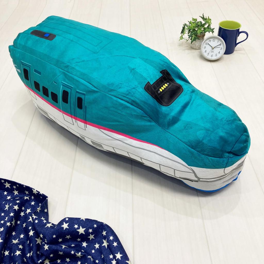 MORIPiLO Plarail Body Pillow Cushion 60x23x23cm Character Goods Sleeping Pillow Plush Hayabusa Green Morishita 4621535
