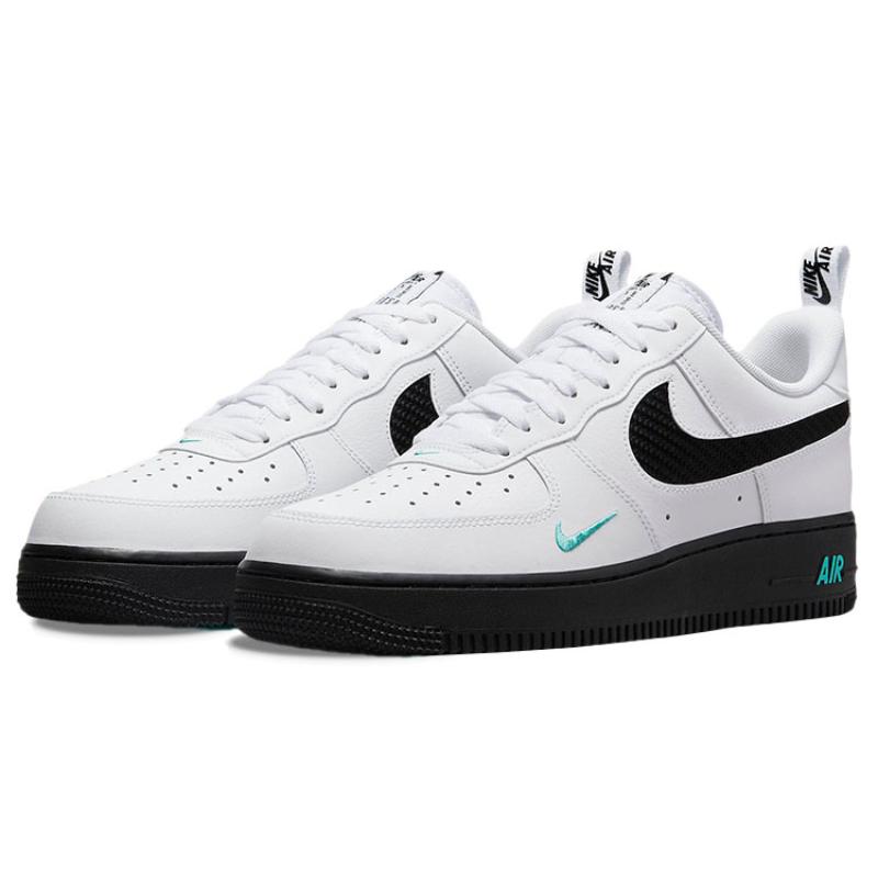 Nike Air Force 1 Low White Black Teal Sneakers DR0155-100