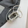 Fashionable Duchess Bag - Mini Square Bag with Unusual Snake Pattern Closure