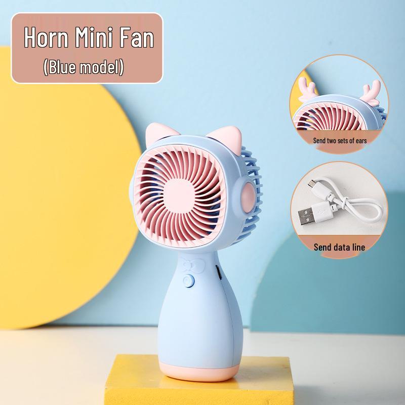 Portable Mini Cartoon Flower USB Desk Fan - Student Gift