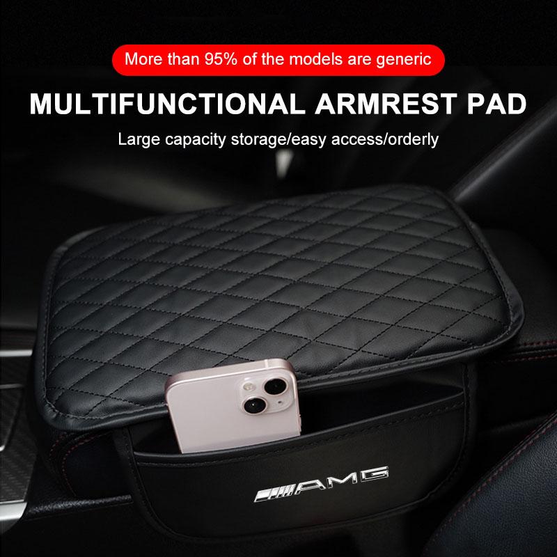 1 Pezzo Pelle Console Auto Cuscino Bracciolo Auto con Storage Styling Auto Per Mercedes Benz AMG GLE GLS GLC CLA GLB ML C500 C200 C300 W204 W206 W203