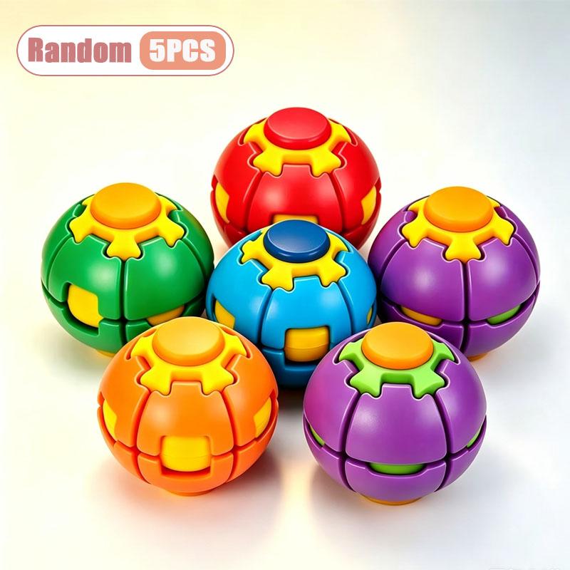 1-20 STUKS 3D Geprint Transformeerbaar Knijp en Draai Fidget Speelgoed Stressverlichtende Bal Gyroscoop Decompressie voor Volwassene Kantoor Thuis