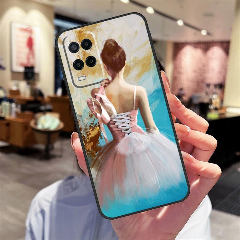 Ballerina Ballet Dancer Girl Case For Oppo A40 A60 A80 A18 A38 A58 A78 A98 A16 A76 A96 A15 A17 A77 A74 A94 A54 A57S Cover