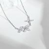 Sweet flower necklace female Korean version simple four-leaf flower year winter collarbone chain neck chain