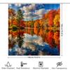 High-Quality Autumn Scenery Shower Curtain Reflecting Leaf Colors In Waterfall Design Waterproof Bath Decor For Home Decoration
