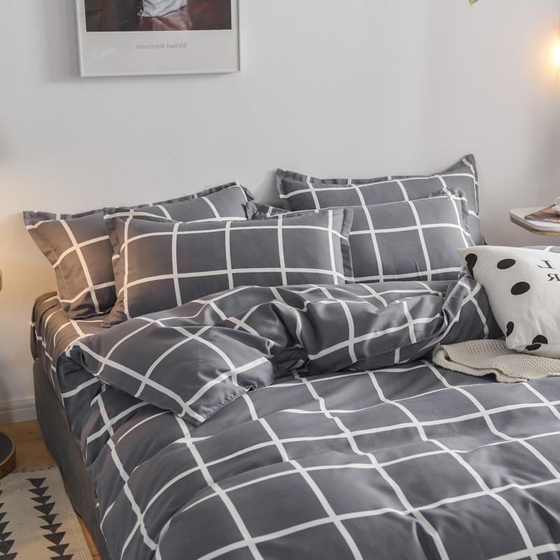 

Зимний комплект простыней из четырех предметов, небольшой свежий чистый хлопок с начесом, простыня, пододеяльник, общежитие, мультяшный подарок, оптовая продажа 2.0m four-piece set