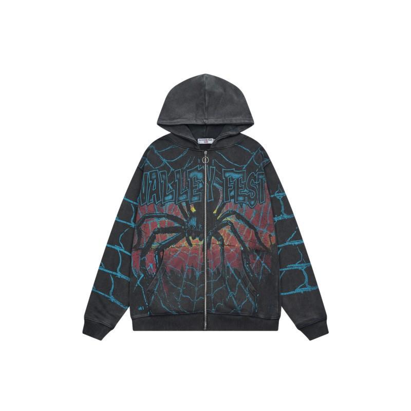 High Street Style Embroidered Rhinestone Hooded Sweatshirt Teenagers