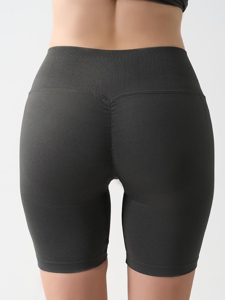 Seamless High-Waist Tummy Control Peach Lift Yoga Shorts