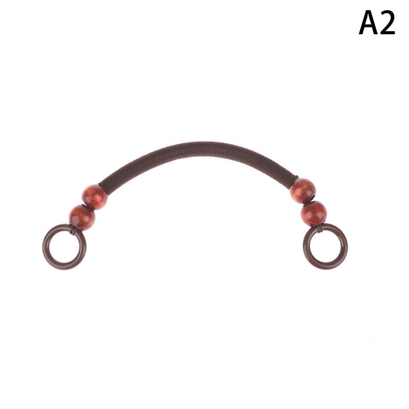 1Pc 10 Colors Wood Beads Purse Handles For Bag Making Purse Straps Wood Beaded Bag Handles Replacement Handbag Handles