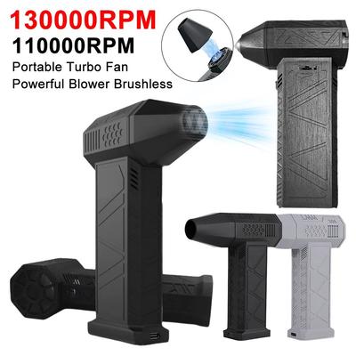 130000RPM Portable Violent Blower Mini Turbo Jet Fan Handheld Brushless Motor Wind Speed 52m/s Industrial Duct Fan