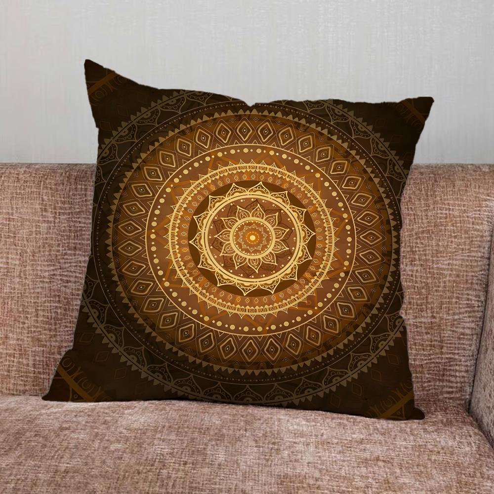 Indischer Blumen-Henna-Mandala-Kissenbezug für Zuhause Schlafzimmer Auto Büro Dekoration Wohnzimmer Sofa Kissenbezug Geeignet