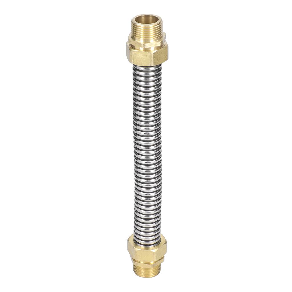 G3/4 Male Thread Air Conditioner Connecting Pipe Stainless Steel Corrugated Hose for Fan Coil Water