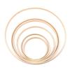 10Pcs Round Wooden Bamboo Hoop Dream Catcher Ring DIY Crafts Floral Hoop Tools