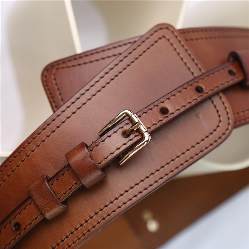Women S Wide Leather Belt For Dress Suit Black Brown Fashion