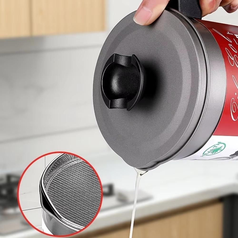 Japanese Style Storage Oil Tank Stainless Steel Grease Container Grease Keeper Lard Can  Household