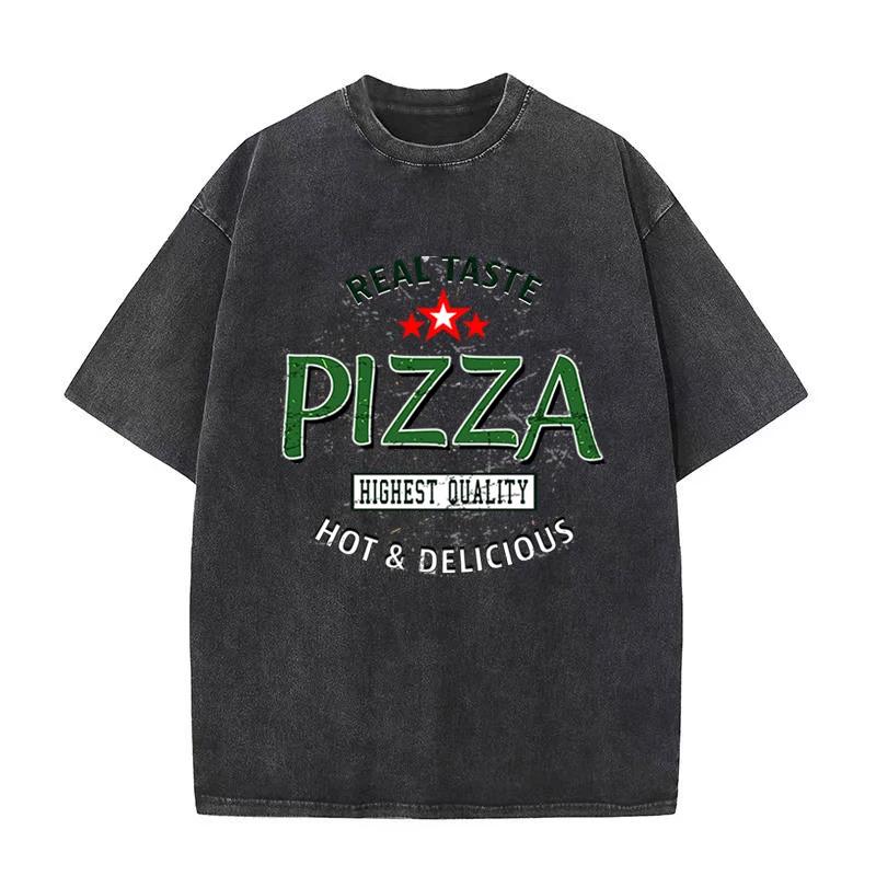 

Винтажная футболка с черной стиркой, летняя, мужская и женская, повседневная, модная, уличная, креативная, с коротким рукавом, оверсайз S