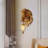 Electroplated Horse Head Luxury Wall Lamp for Living Room or Corridor