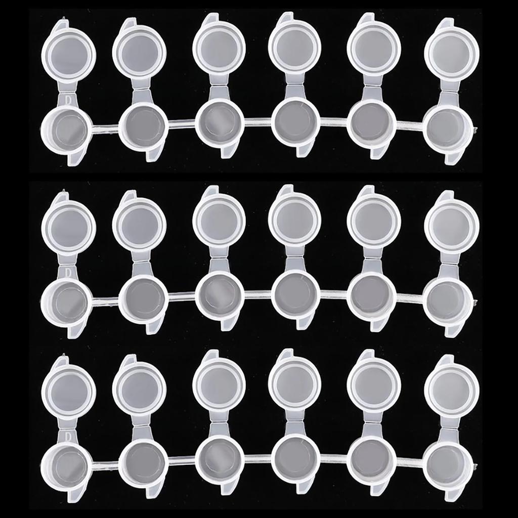 10Strips Empty Paint Pot 3ml 5ml Empty Acrylic Mini Paint Container Strips Storage Container with Lids for Arts and Crafts Paint