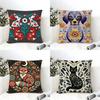 Animal And Natural Floral Prints Pillow Case Cotton Linen Fabric Square Zipper Pillowcase Home Decorative Living Room
