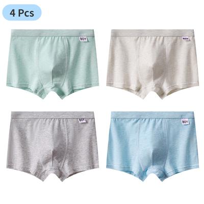4 Stück Kinder Baumwollunterwäsche Fat Baby Student Boxer Boyshorts