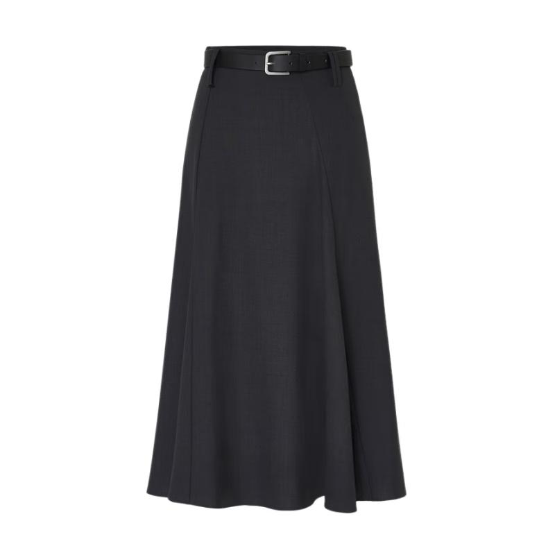 Edition Women s Pure Wool A-Line Midi Skirt S 160
