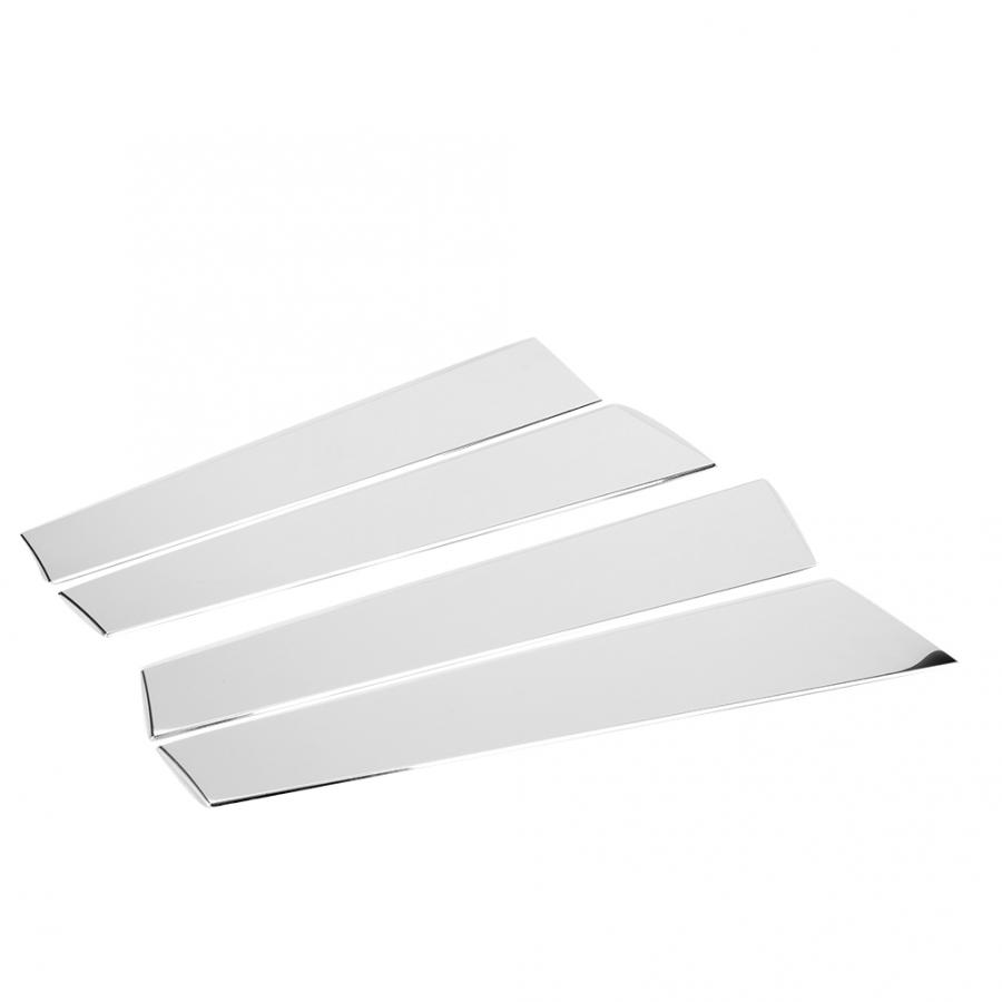 For Mercedes W222 S-Class S400L S320L S500 2014- 4Pcs Window Pillar Molding Strip Cover Trim Aluminum