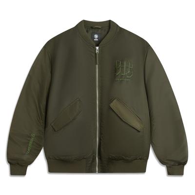 Li Ning Basketball Series Bad5 3D Locker Baseballkragen Logo Bestickte Jacke Herrenjacken AJMV135-4