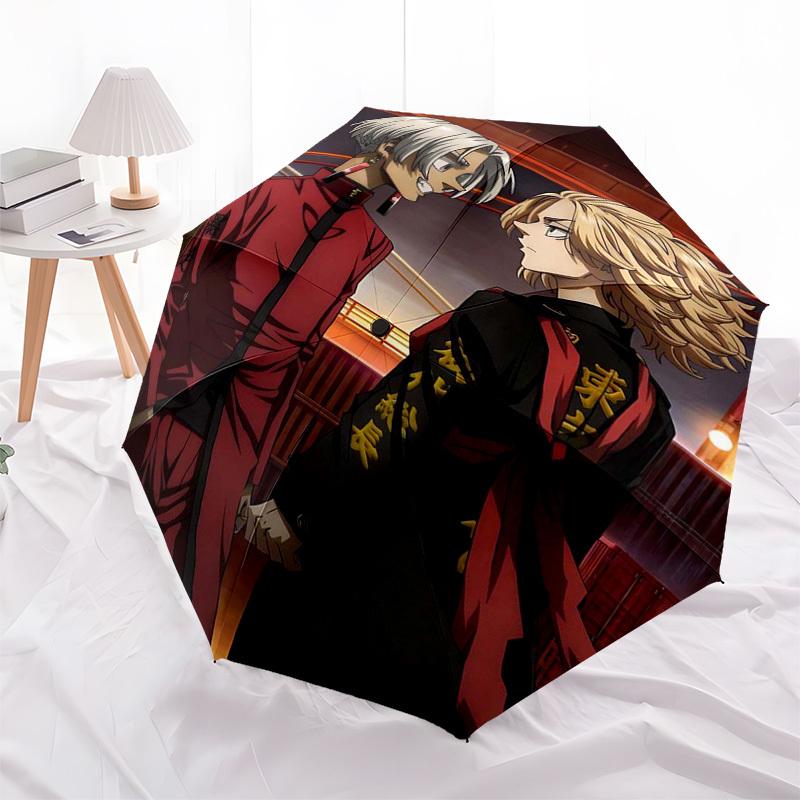 

1pc Vash the Stampede & Kakyoin Noriaki Outdoor Umbrella - Automatic Opening/Closing, Portable 3-Fold Design, 8-Bone Iron Frame - Perfect Gift for Ani