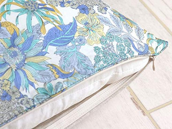 DDintex FLORET LONDON Cushion Angelica 45x45cm Cover, Gala, Blue, [Liberty Print]