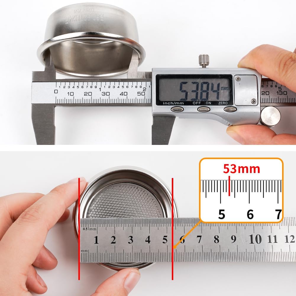 Watchget kaffepapirfilter rund espressopakke skjermerstatningspapir 53 mm engangs kaffe-espressomaskin kompatibel med Moka Pot 100 ark