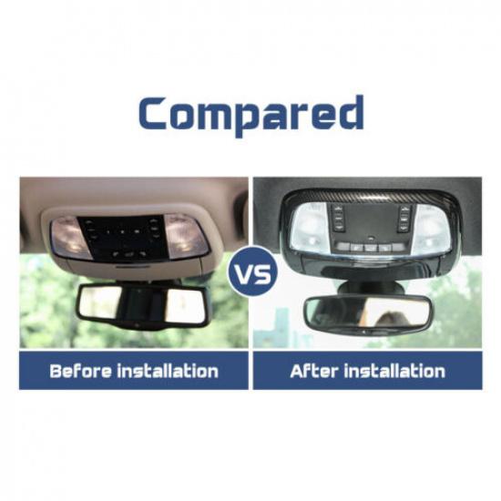 Car Front Reading Light Cover Trim for Jeep Grand Cherokee 2011+ Carbon Fiber