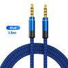 NNBILI 1.5M Jack 3.5mm Audio Cable Nylon Braid 3.5mm Car AUX Cable Headphone Extension Code for Phone MP3 Car Headset Speaker