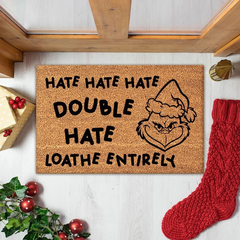 Welcome Christmas Mat Non-Slip And Washable Doormat Decoration Door Mat Entrance Rugs